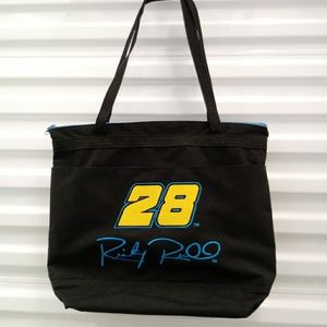 #28 Ricky Rudd Zippered Canvas Tote Bag Purse